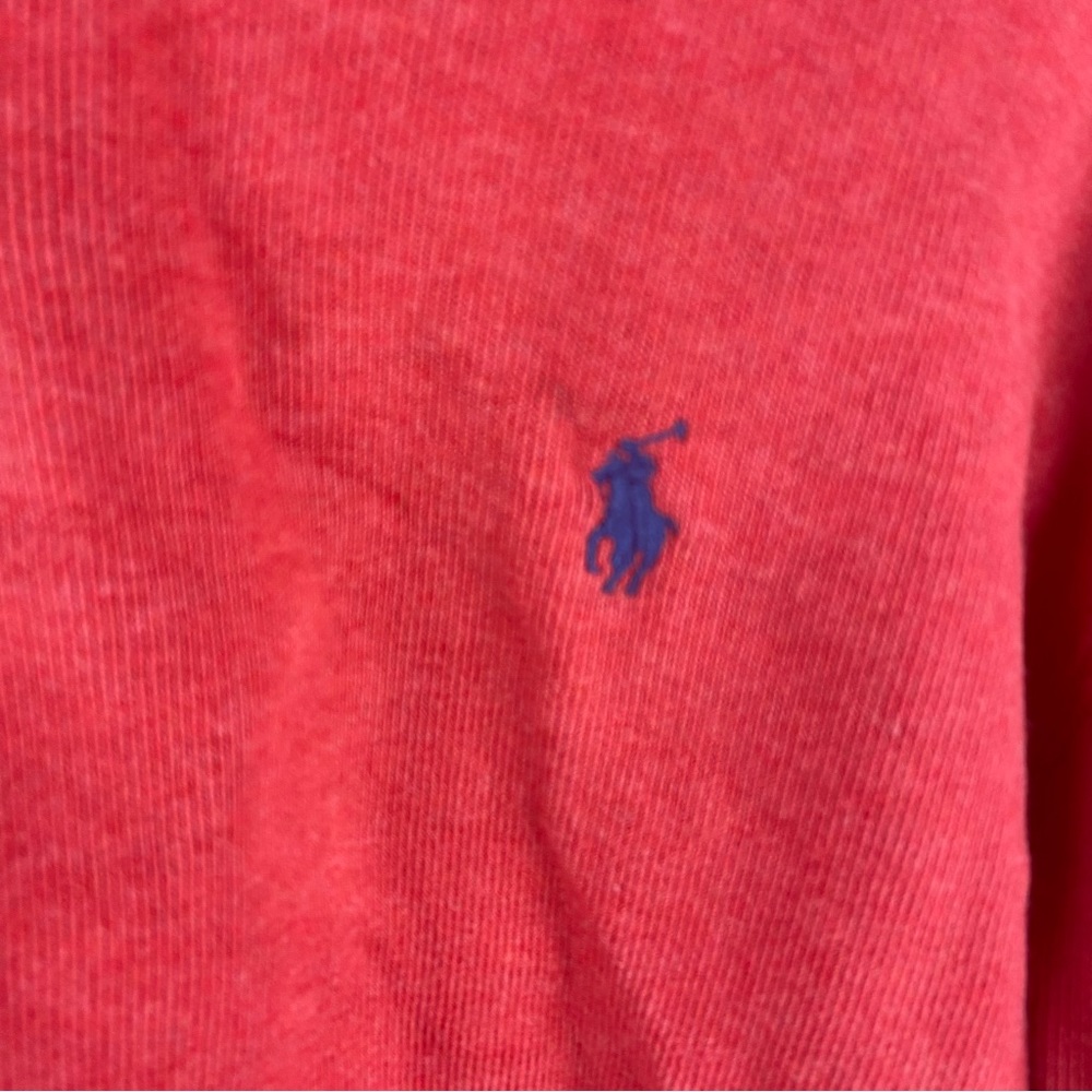 Polo Ralph Lauren Sweater Quarter Zip Pullover Sweater Large Red - Picture 7 of 10